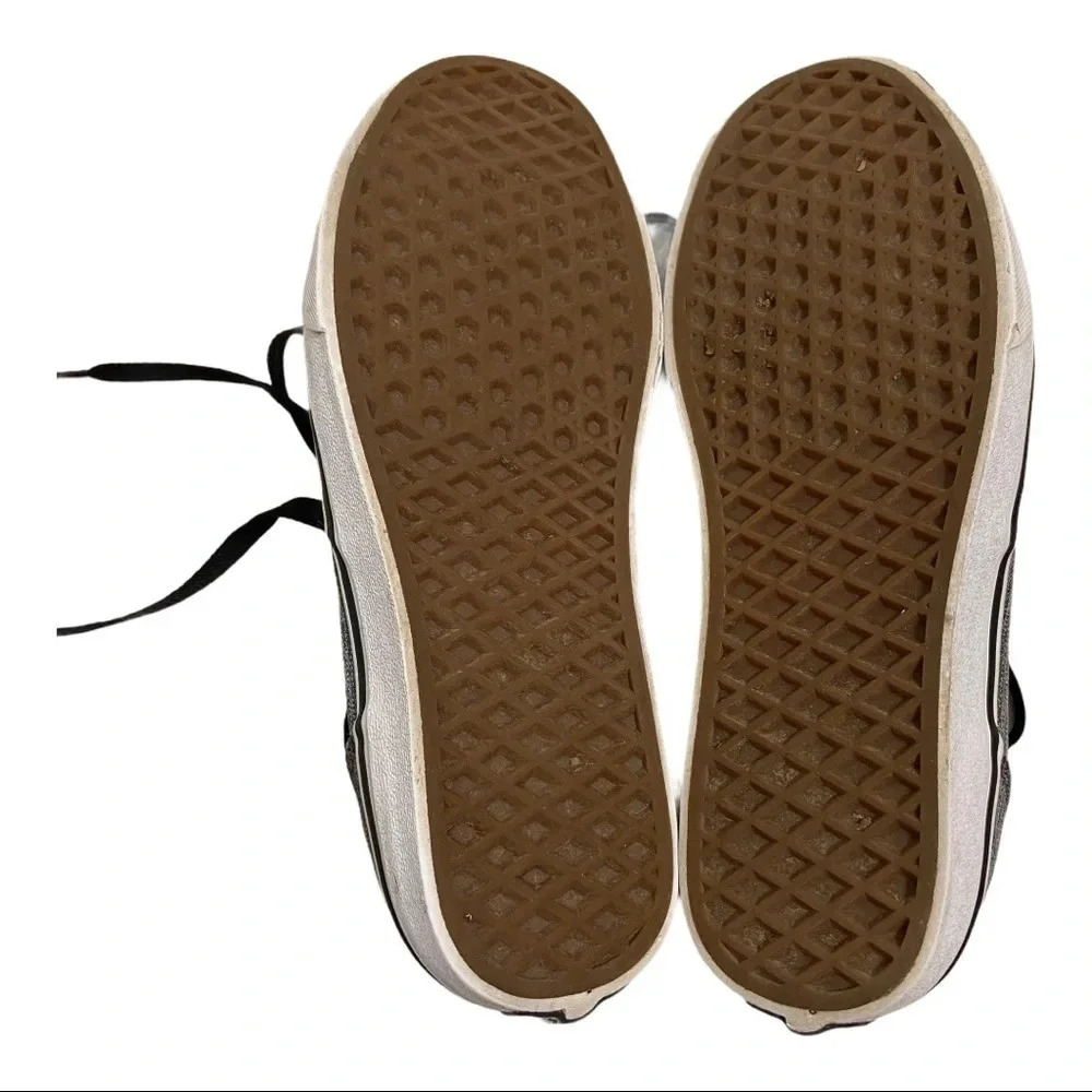 Vans Off The Wall Grey Herringbone Skate Shoe - Picture 9 of 10